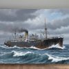 57-773.jpg Dampfschiff auf hoher See, Druck auf Leinwand, Frachter, Frachtschiff