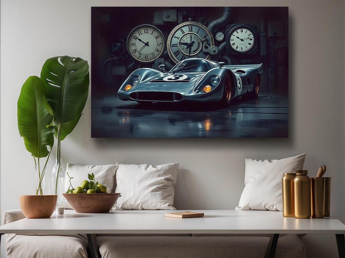 Legendärer Rennwagen Kunstbild - Druck auf Leinwand