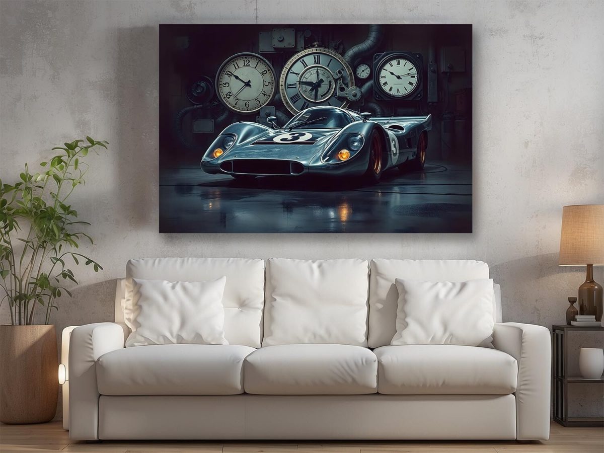 Legendärer Rennwagen Kunstbild - Druck auf Leinwand