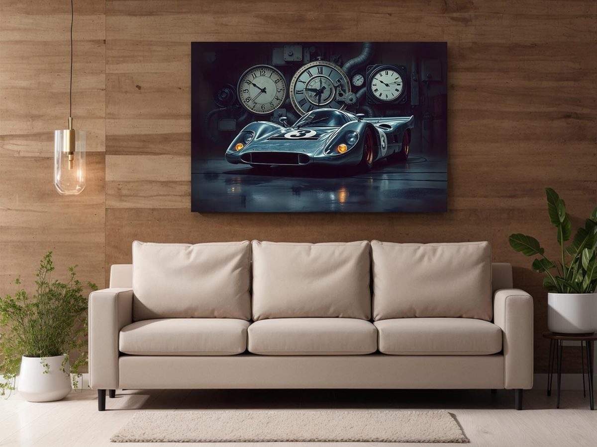 Legendärer Rennwagen Kunstbild - Druck auf Leinwand