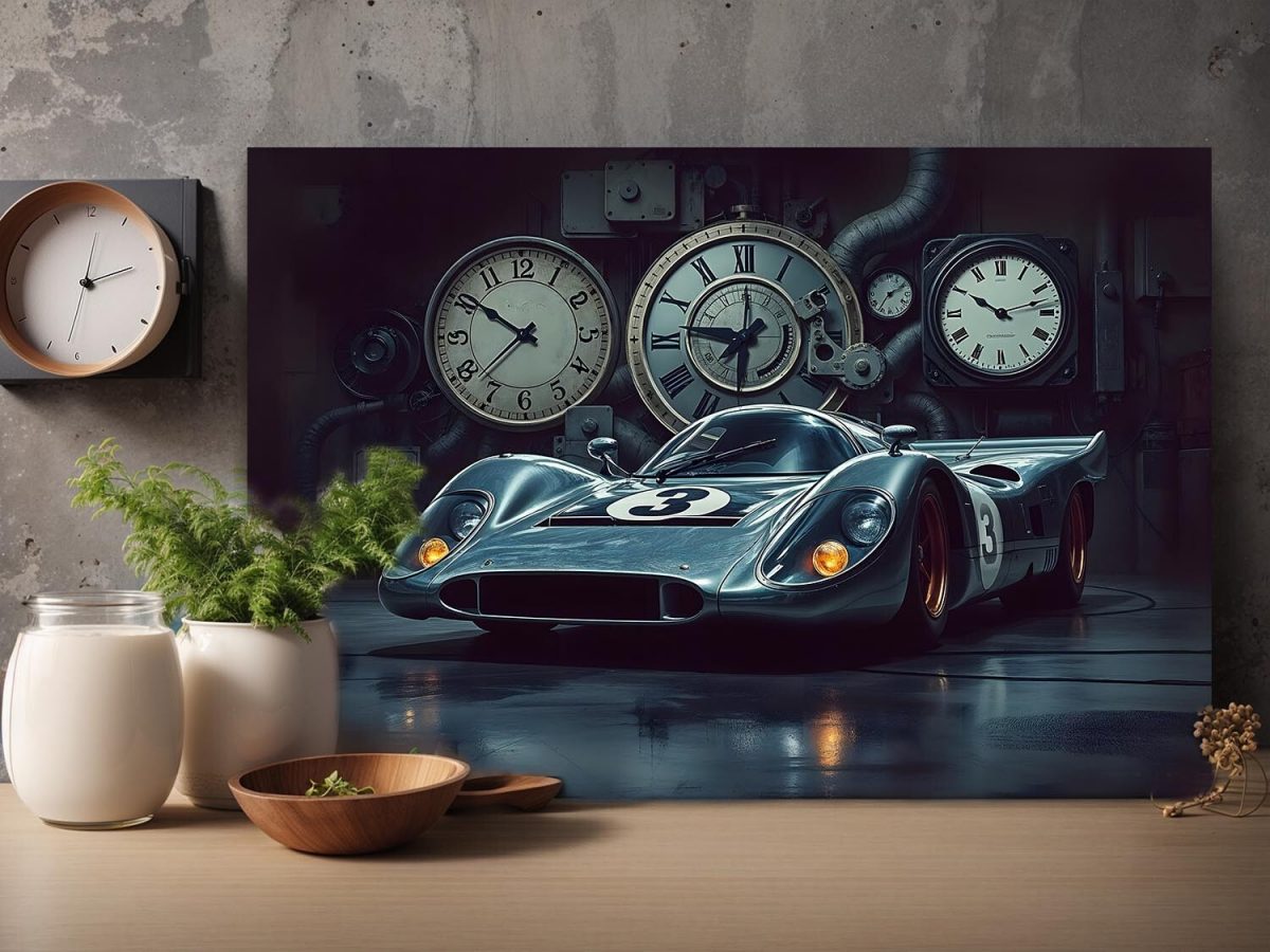 Legendärer Rennwagen Kunstbild - Druck auf Leinwand