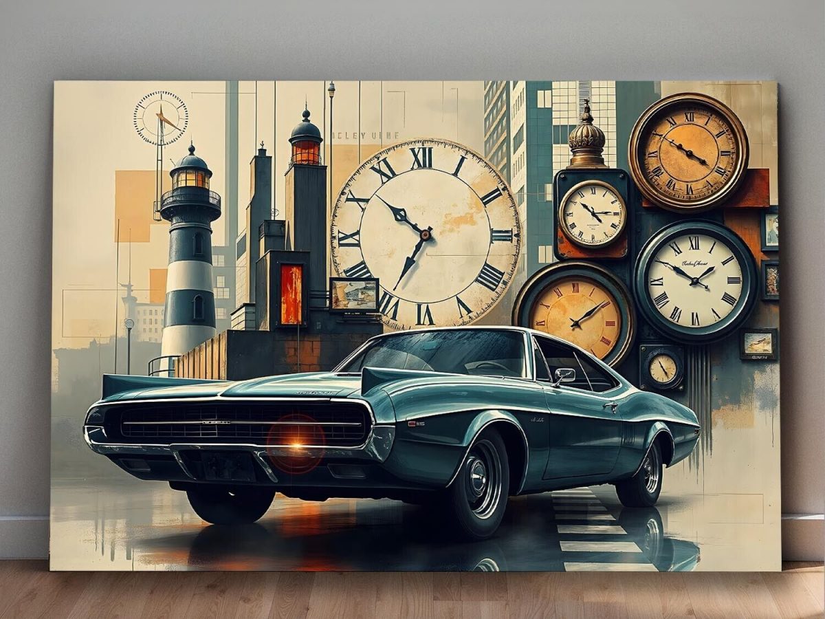 Muscle-Car Kunstbild - Druck auf Leinwand