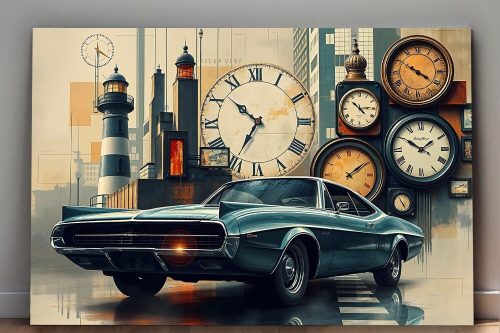 Muscle-Car Kunstbild - Druck auf Leinwand