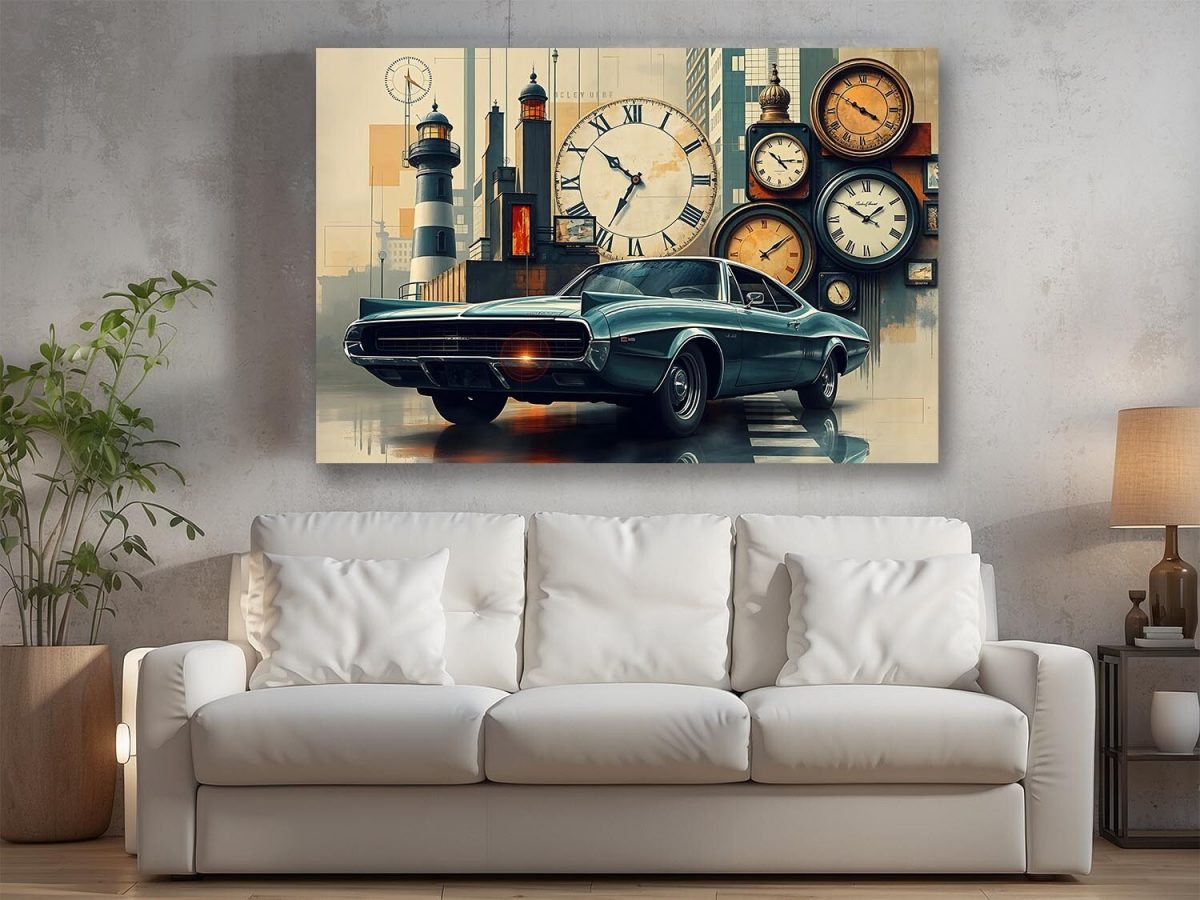 Muscle-Car Kunstbild - Druck auf Leinwand