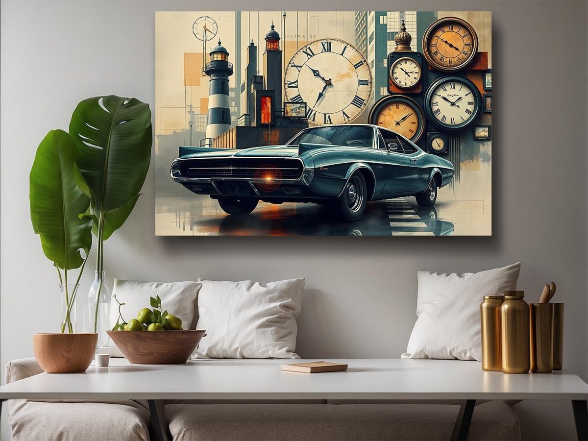 Muscle-Car Kunstbild - Druck auf Leinwand