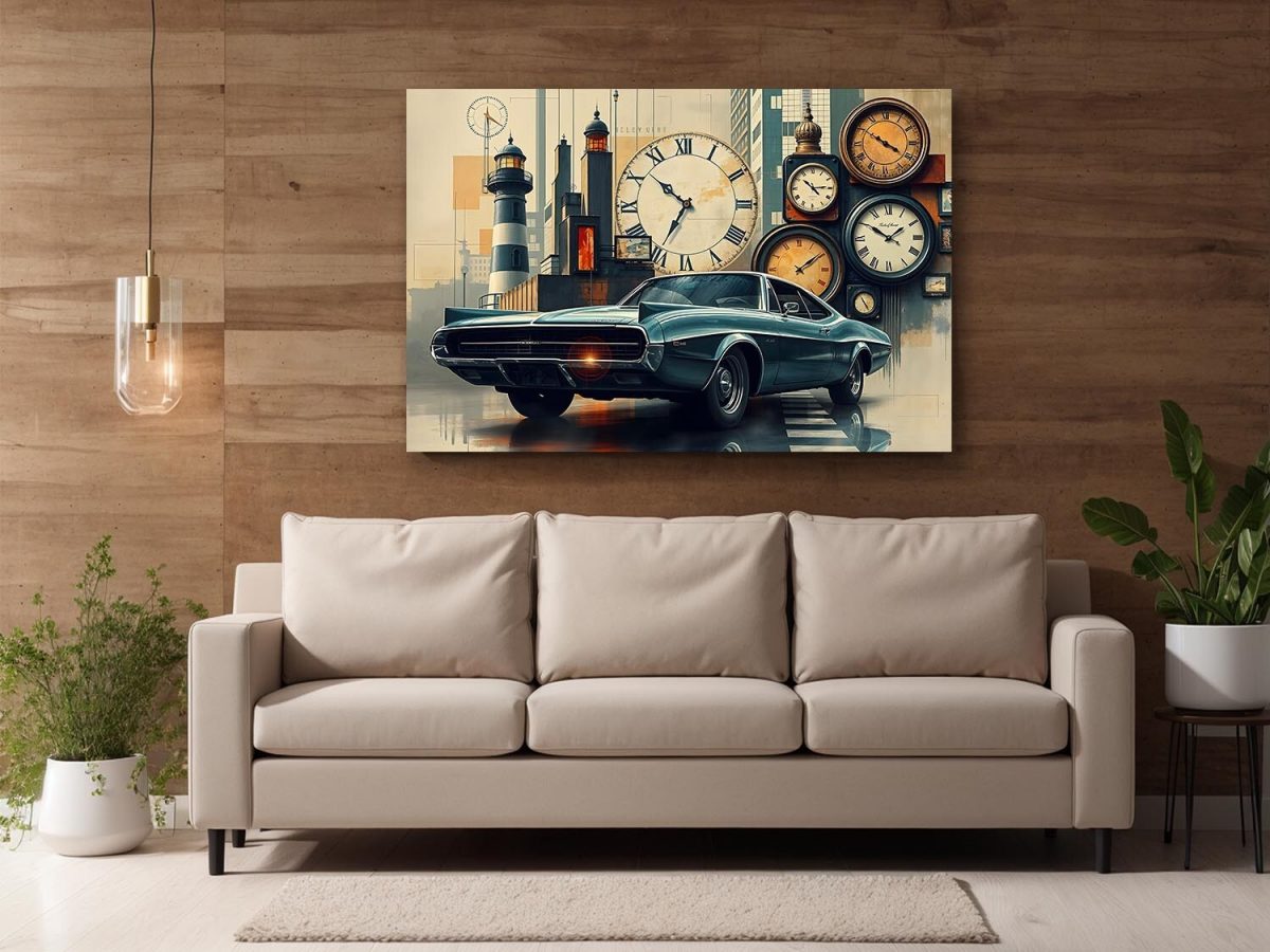 Muscle-Car Kunstbild - Druck auf Leinwand