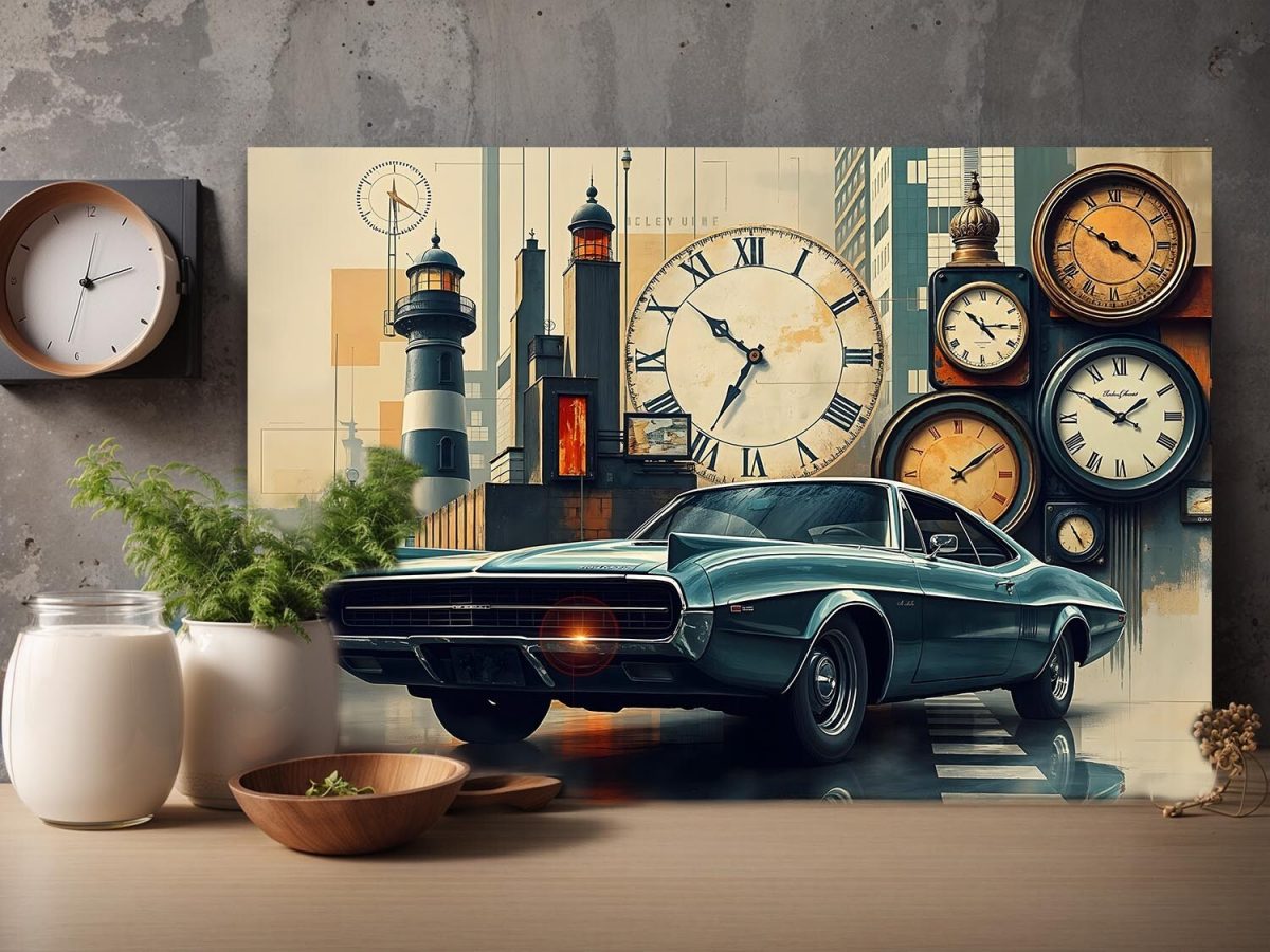 Muscle-Car Kunstbild - Druck auf Leinwand