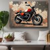 Retro-Motorrad - Druck auf Leinwand