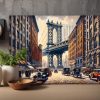 Manhattan Bridge in den 1920er Jahren, Digital Art, KI Art
