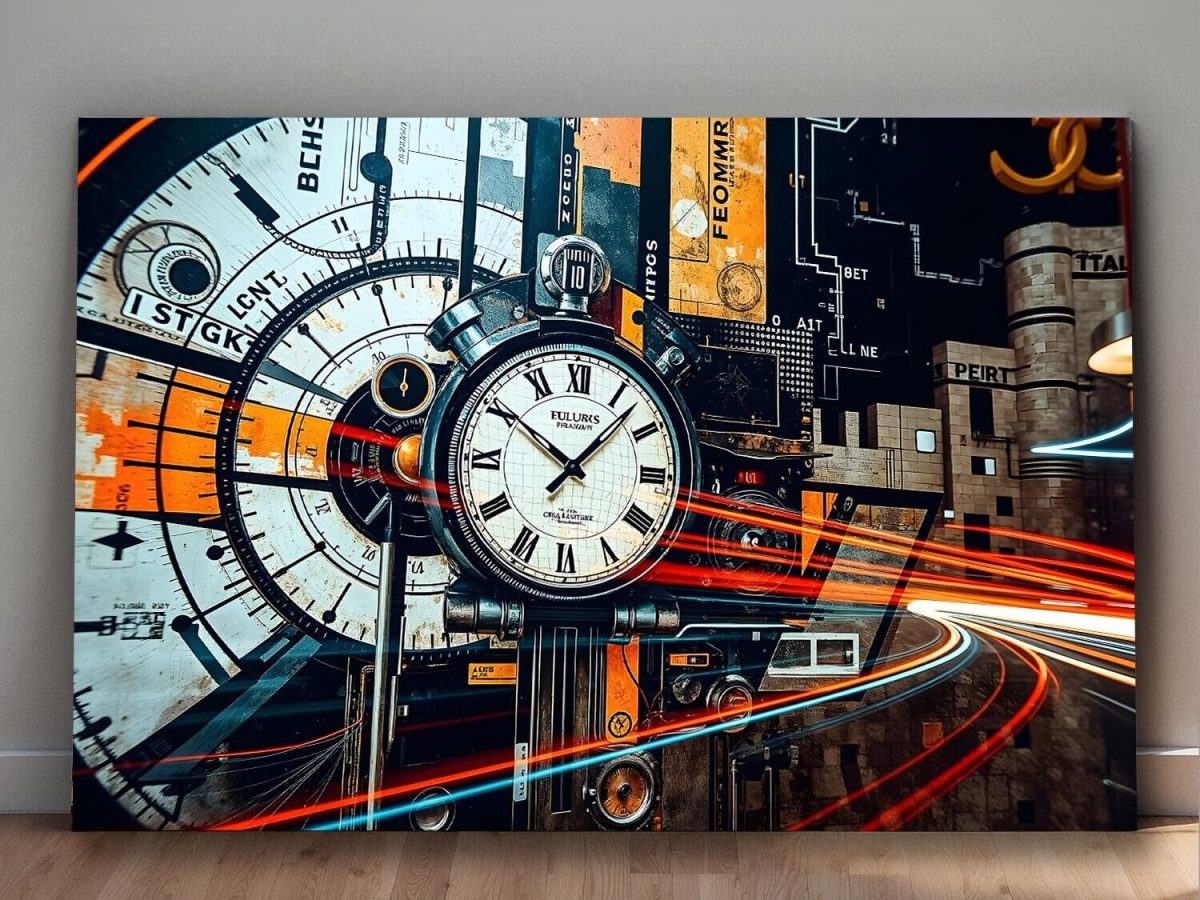 Die Dynamik der Zeit, Digital Art, Druck auf Leinwand