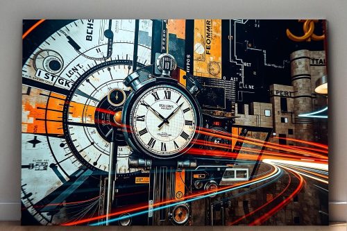 Die Dynamik der Zeit, Digital Art, Druck auf Leinwand