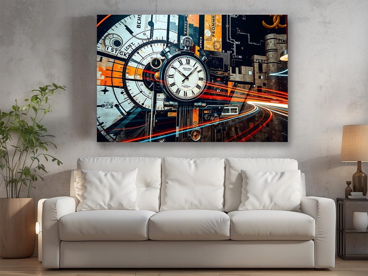 Die Dynamik der Zeit, Digital Art, Druck auf Leinwand