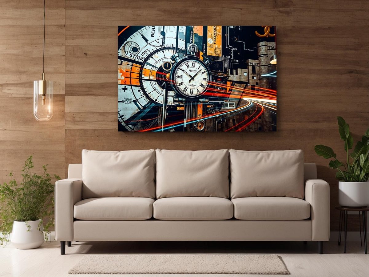 Die Dynamik der Zeit, Digital Art, Druck auf Leinwand