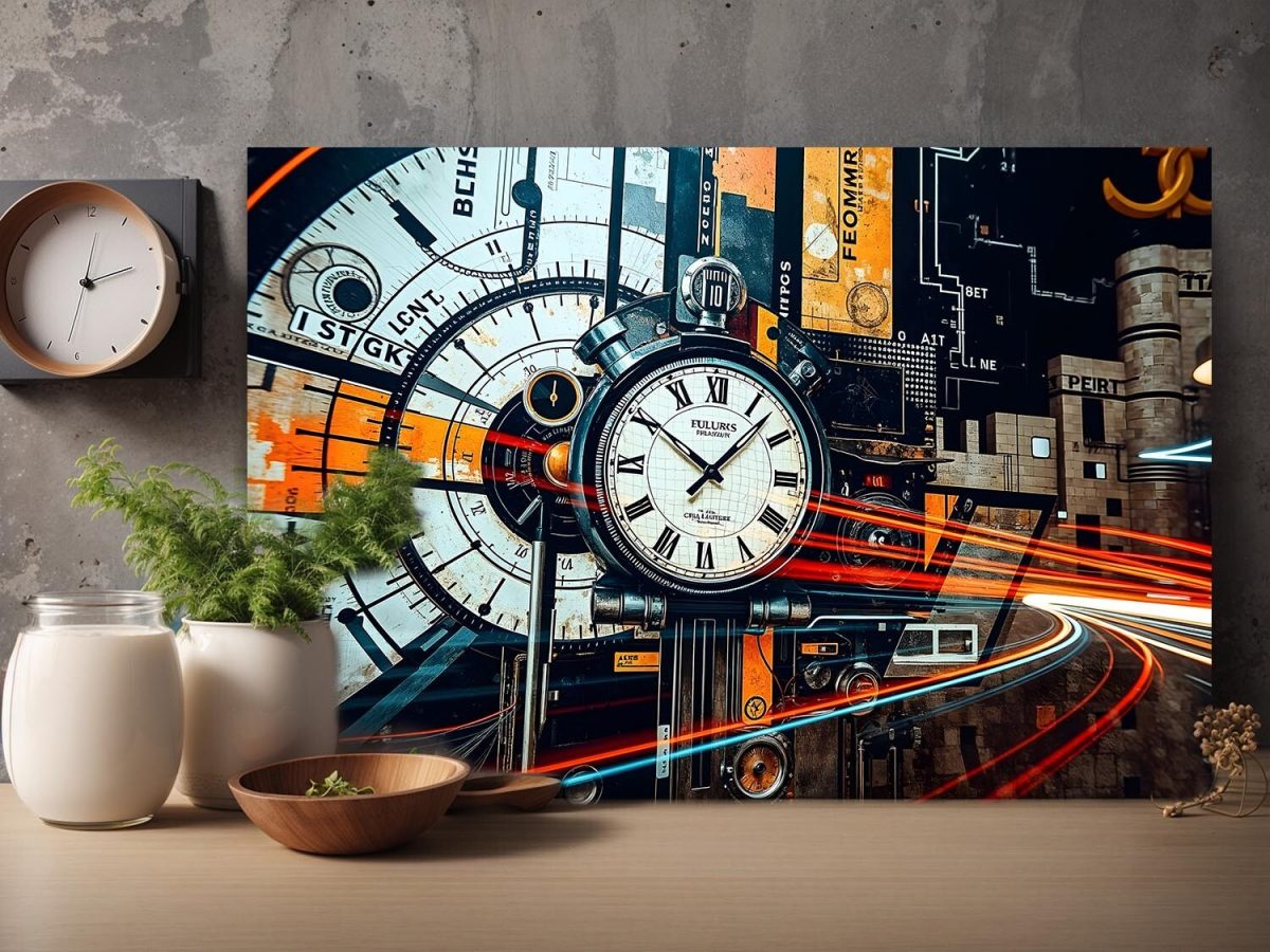 Die Dynamik der Zeit, Digital Art, Druck auf Leinwand