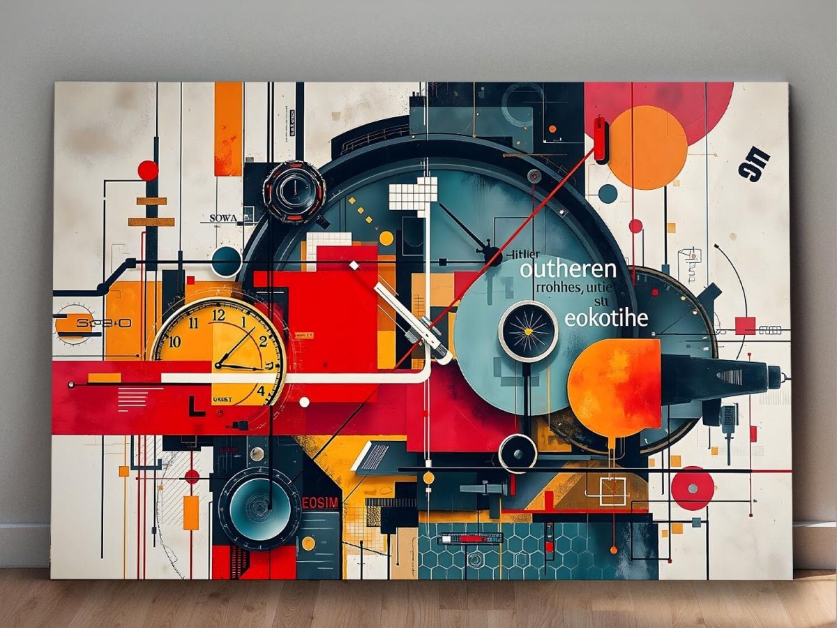 Mechanische Komplexität, Digital Art, Druck auf Leinwand