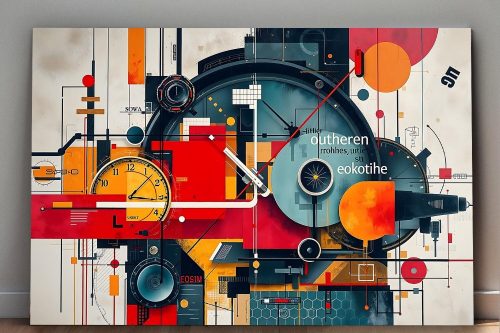 Mechanische Komplexität, Digital Art, Druck auf Leinwand