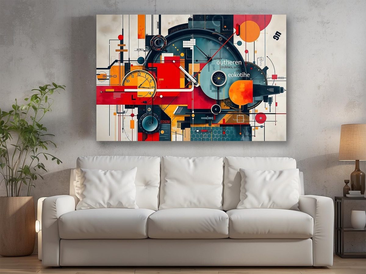 Mechanische Komplexität, Digital Art, Druck auf Leinwand