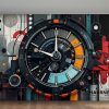 Tech Chronograph, Digital Art, Druck auf Leinwand