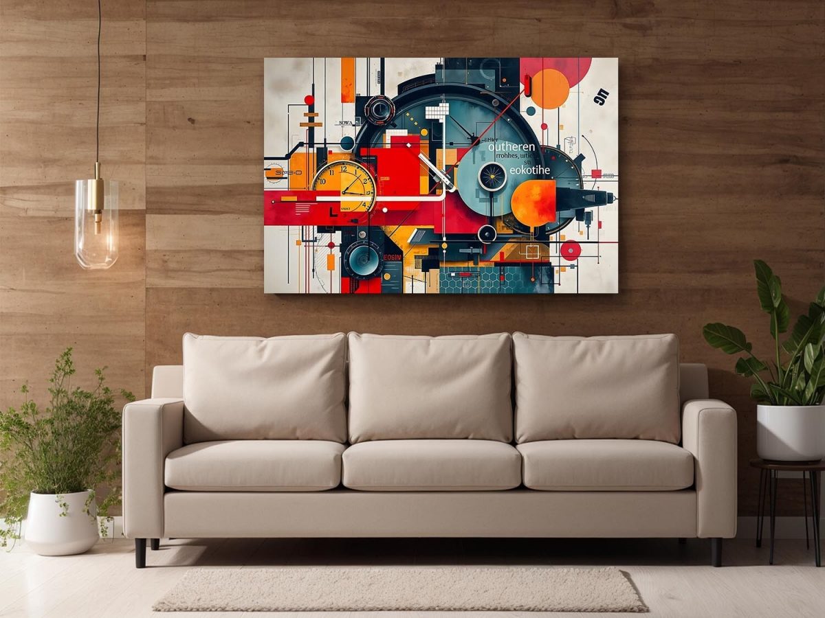 Mechanische Komplexität, Digital Art, Druck auf Leinwand