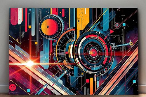 Cyber Mechanics, Digital Art, Druck auf Leinwand