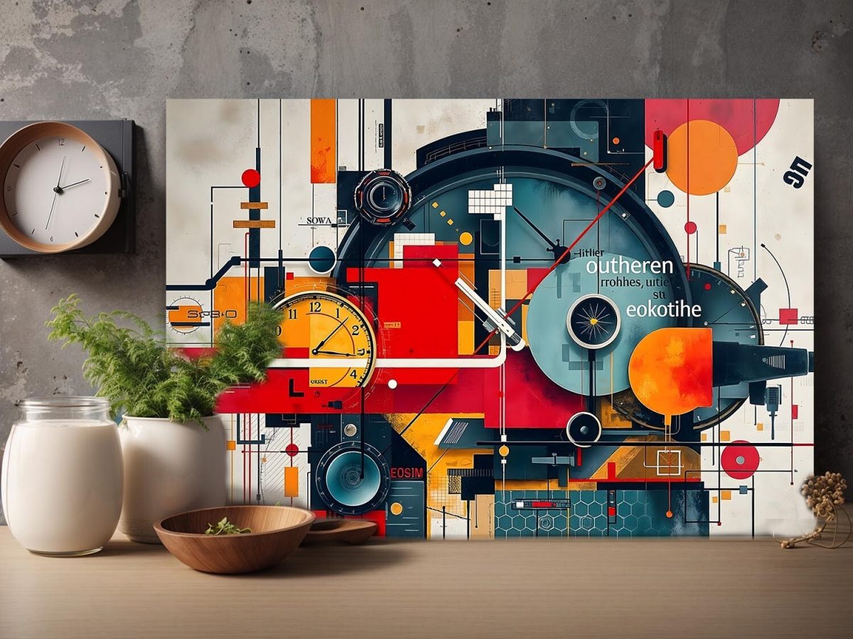 Mechanische Komplexität, Digital Art, Druck auf Leinwand