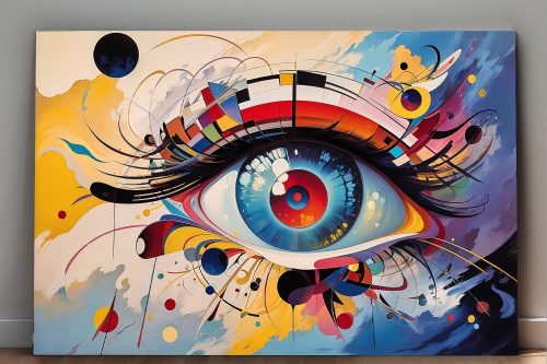 Abstraktes Auge, Digital Art, KI Art