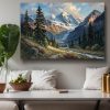 Alpenlandschaft mit Gletscher- Wandbild auf Leinwand