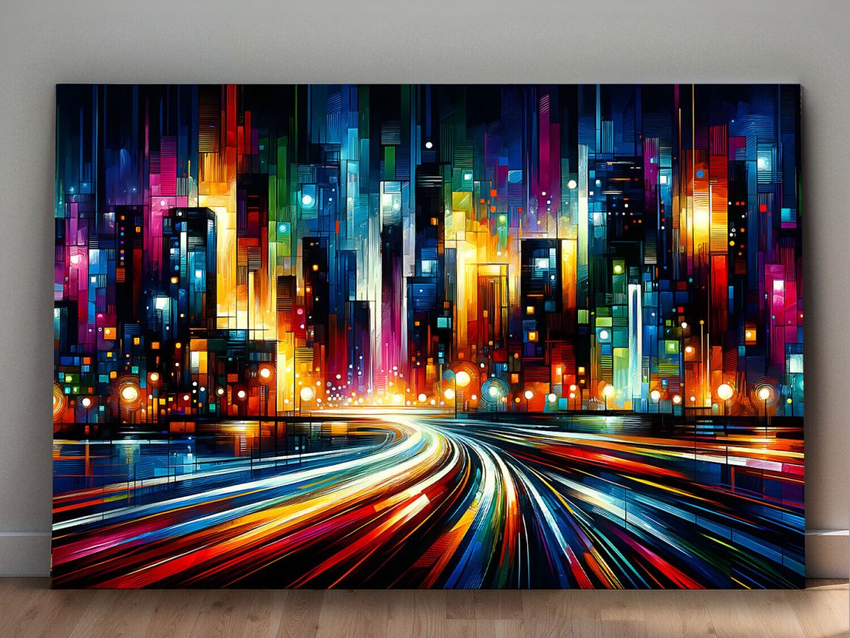 Im Puls der Stadt - Komposition, Abstrakt, Digital Art, KI Art