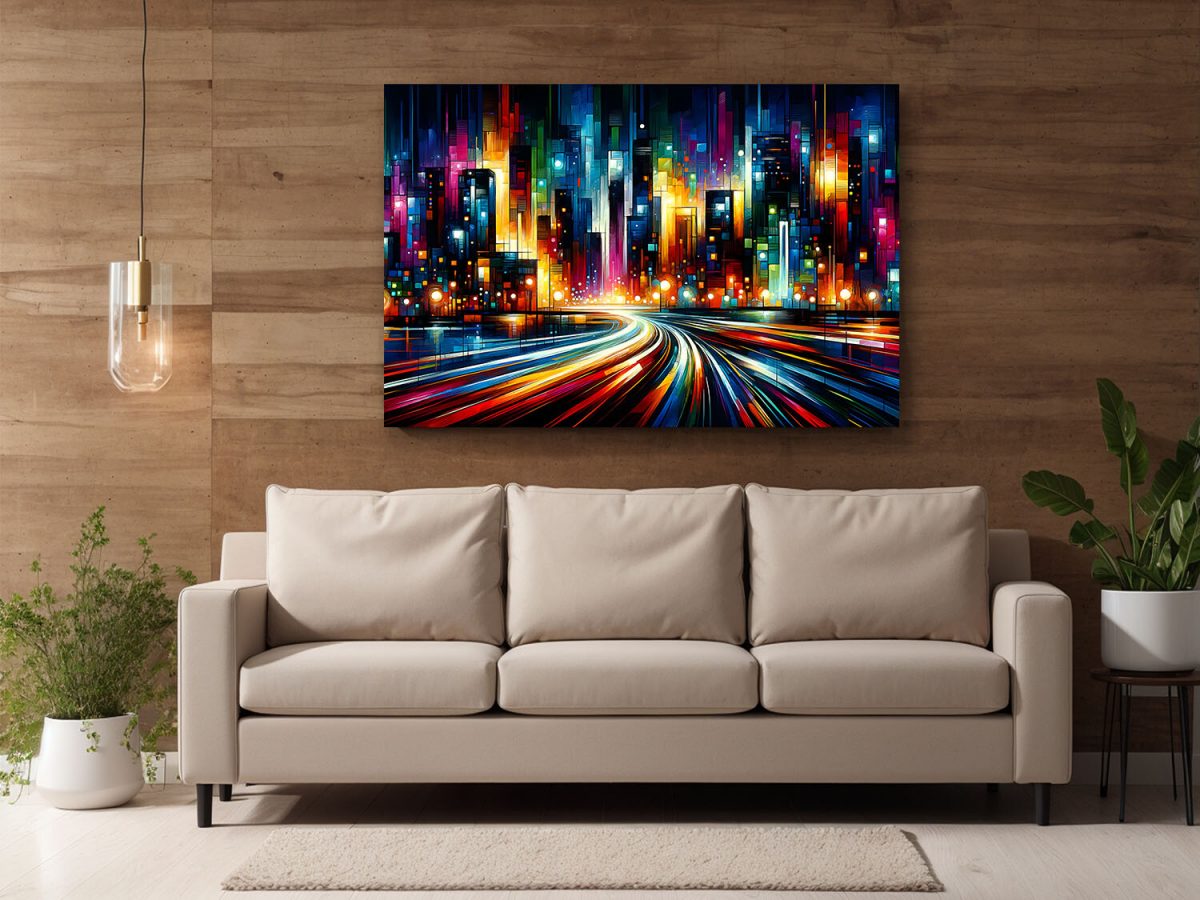 Im Puls der Stadt - Komposition, Abstrakt, Digital Art, KI Art