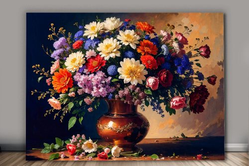 57-455.jpg Blumen in voller Blüte –wie Ölgemälde, Digital Art, KI Art