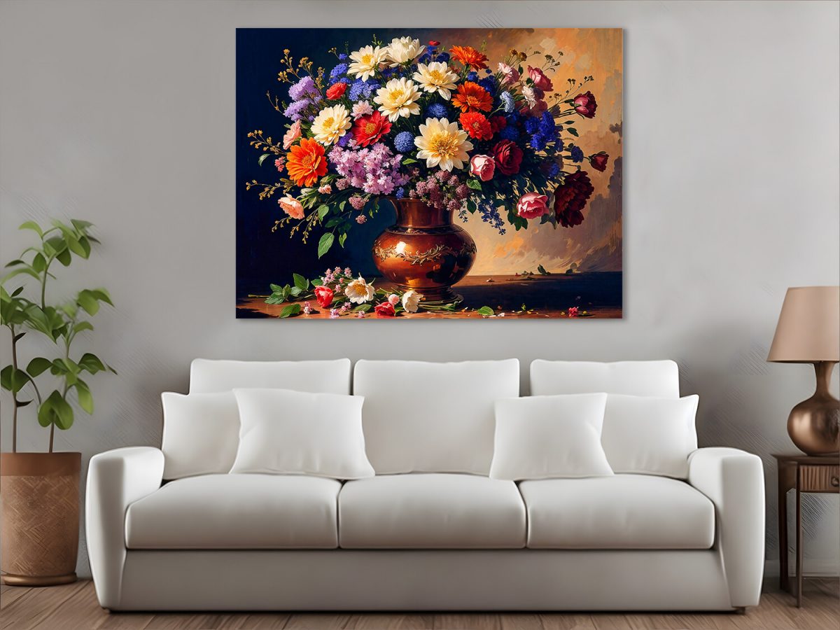 57-456.jpg Blumen in voller Blüte –wie Ölgemälde, Digital Art, KI Art