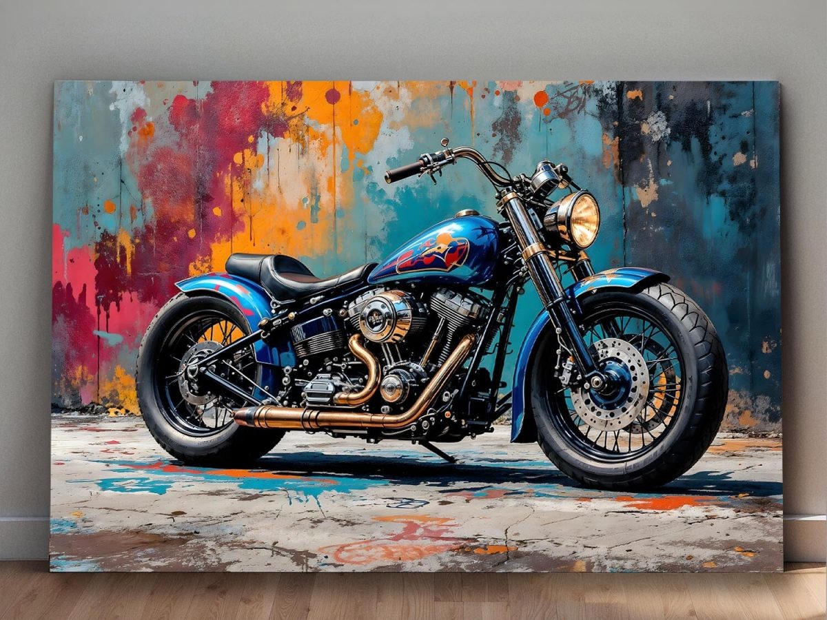 Costum-Motorrad - Druck auf Leinwand