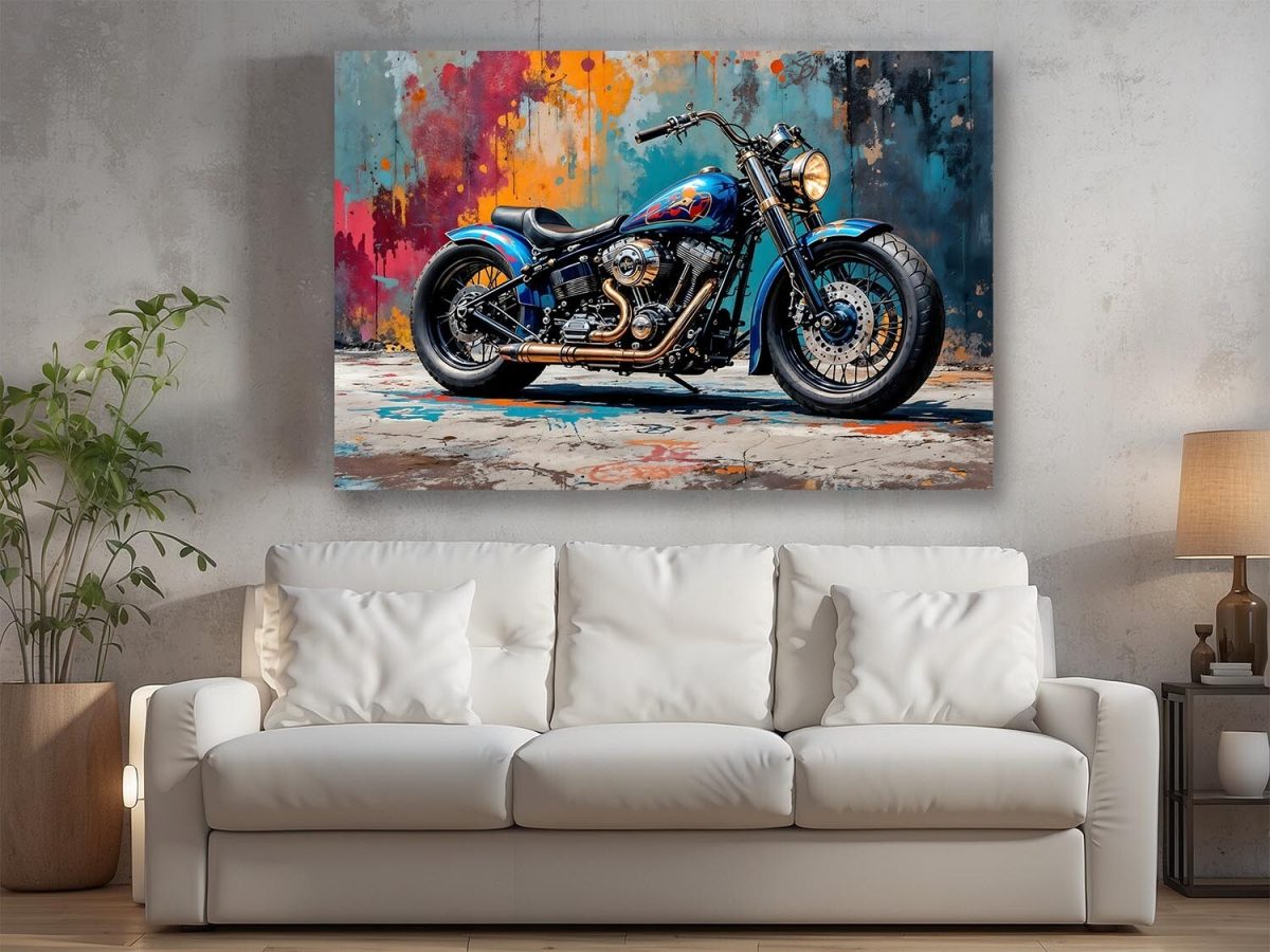 Costum-Motorrad - Druck auf Leinwand