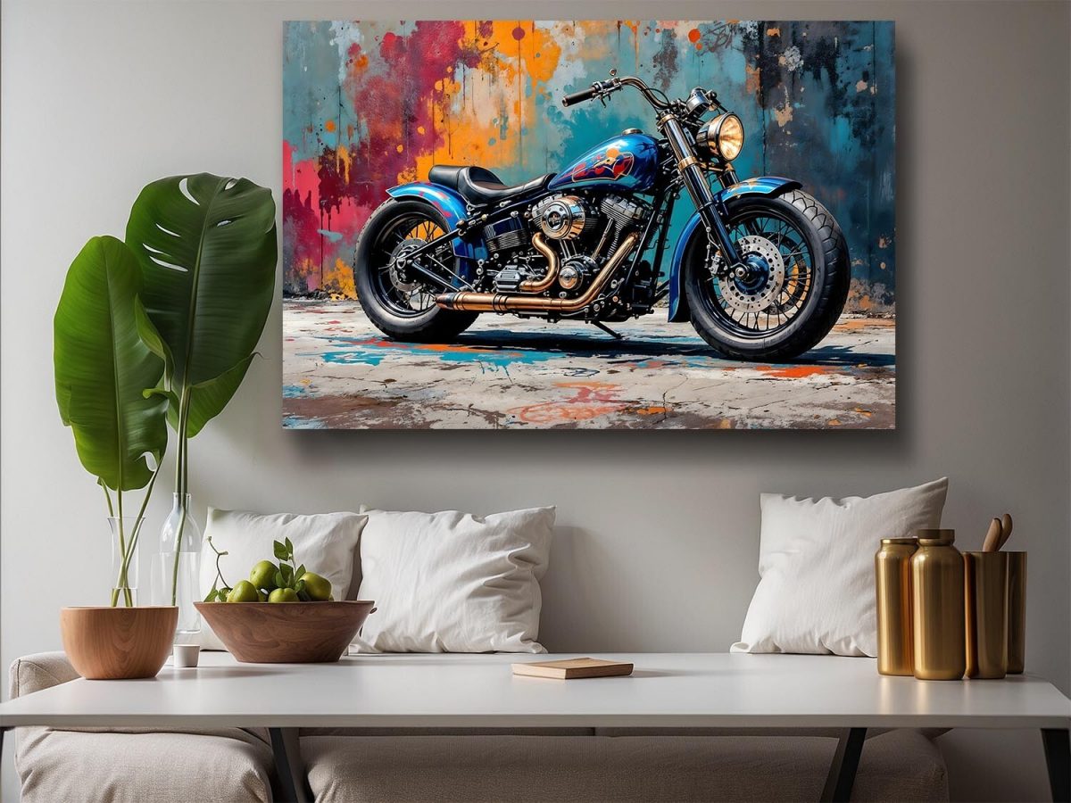 Costum-Motorrad - Druck auf Leinwand