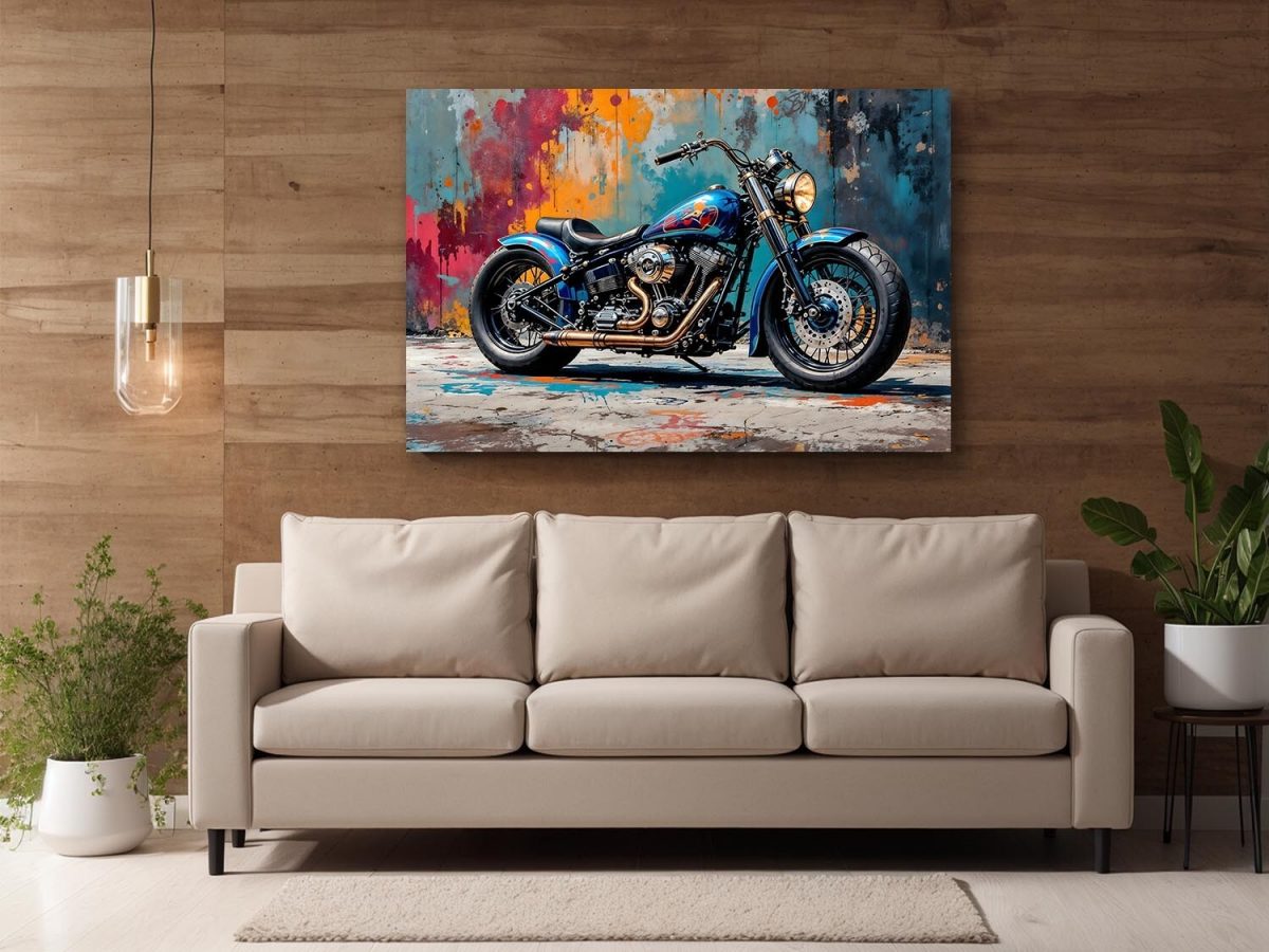 Costum-Motorrad - Druck auf Leinwand