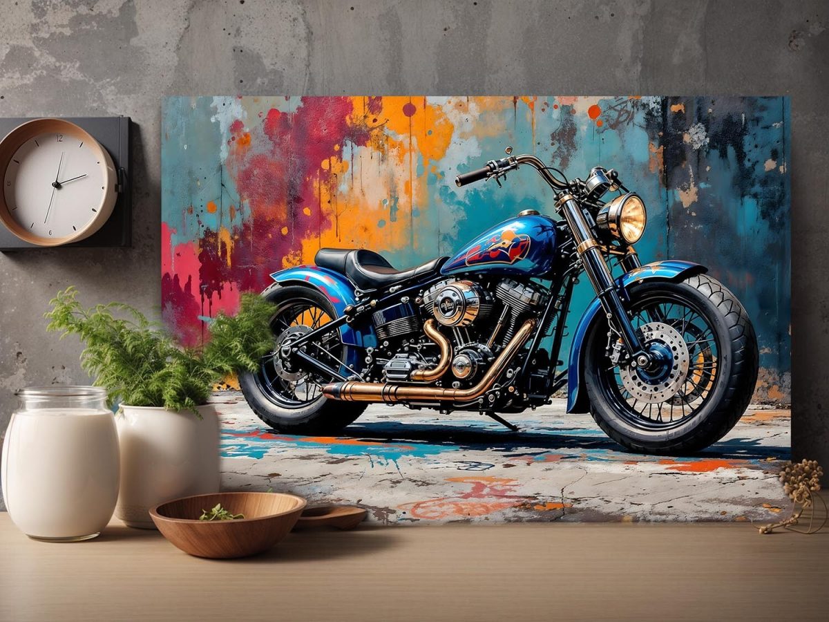 Costum-Motorrad - Druck auf Leinwand