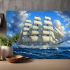 Segelschiff unter vollen Segeln , Druck auf Leinwand