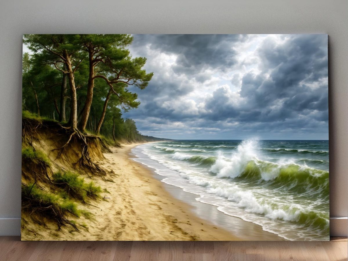 Wilde Ostseeküste - Naturgewalt im Sturm, Digital Art,