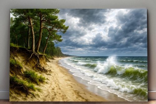 Wilde Ostseeküste - Naturgewalt im Sturm, Digital Art,