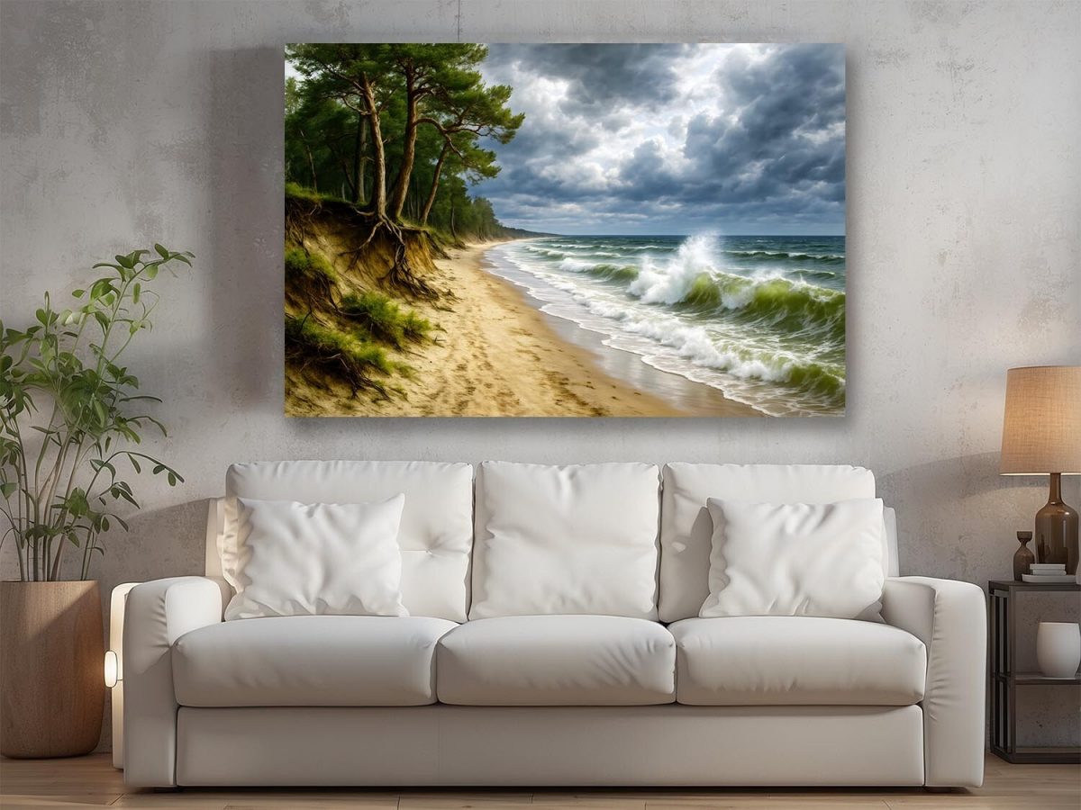 Wilde Ostseeküste - Naturgewalt im Sturm, Digital Art,