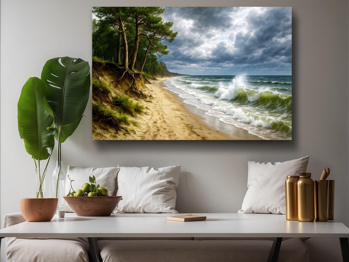 Wilde Ostseeküste - Naturgewalt im Sturm, Digital Art,