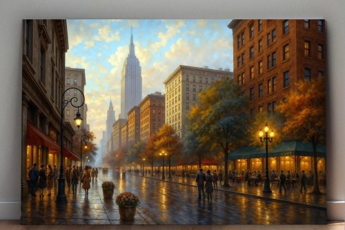 New York – Goldenes Abendlicht, Digital Art