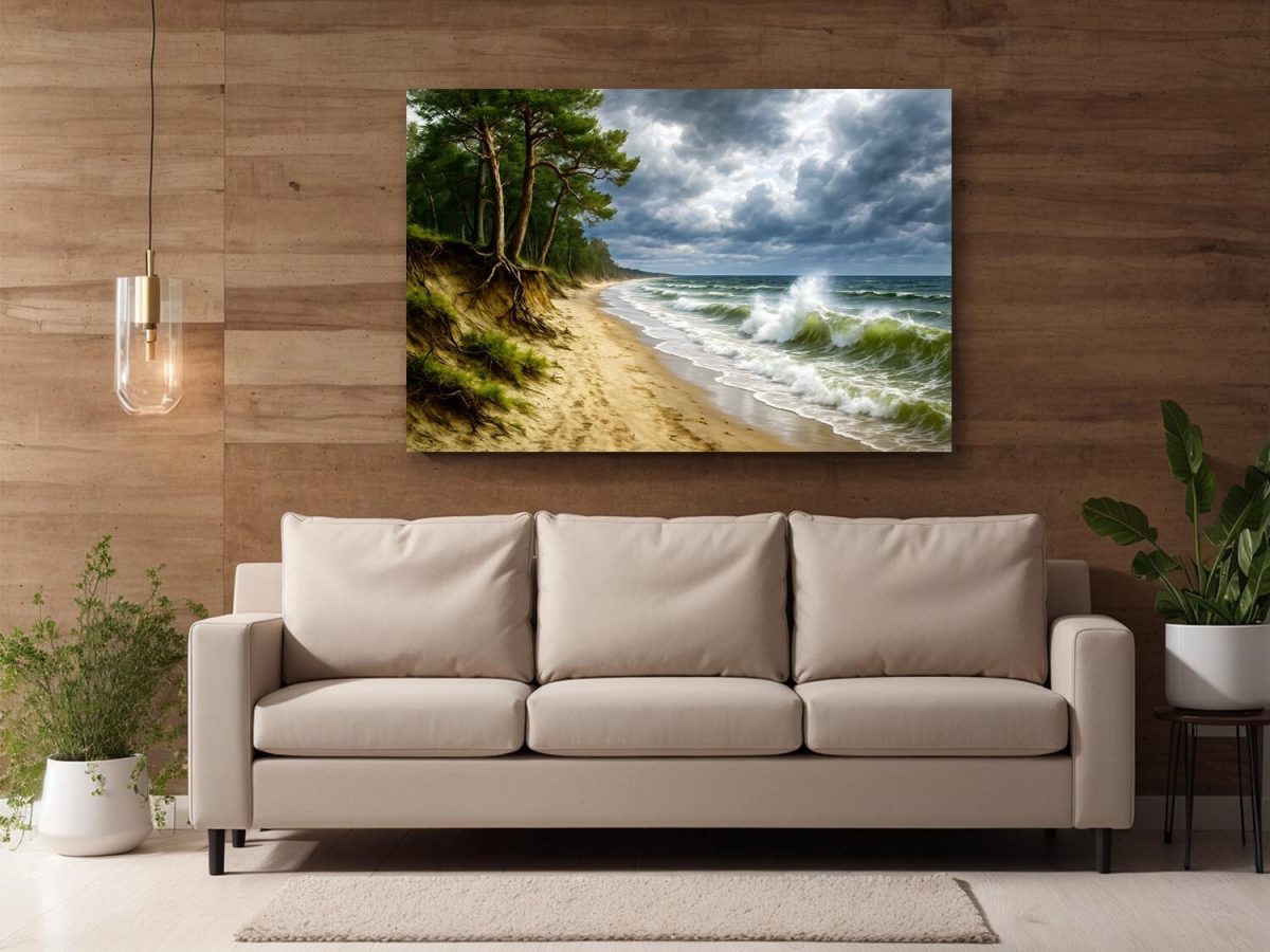 Wilde Ostseeküste - Naturgewalt im Sturm, Digital Art,