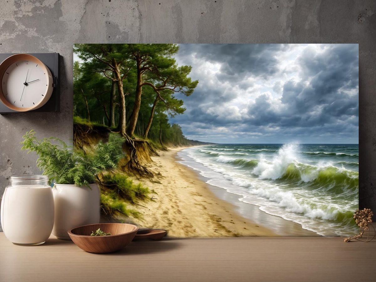Wilde Ostseeküste - Naturgewalt im Sturm, Digital Art,