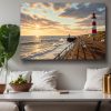 Leuchtturm an der Nordsee – Druck auf Leinwand, Digital Art,