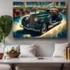 Oldtimer auf einer Autoshow - Druck auf Leinwand