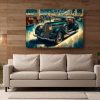 Oldtimer auf einer Autoshow - Druck auf Leinwand