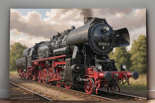 Dampflok 52 8154, Druck auf Leinwand